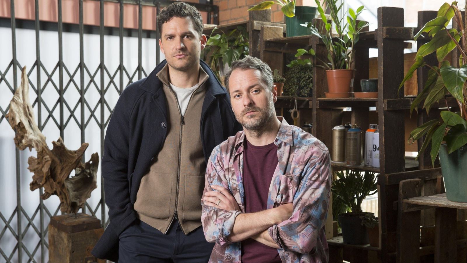 Ben Aldridge & Declan Bennett in scenes filmed in Bristol. (Images: ITV)